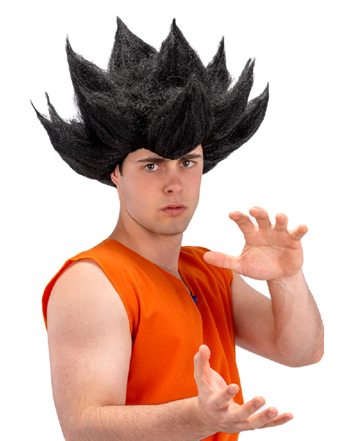 Peluca manga negra en caja